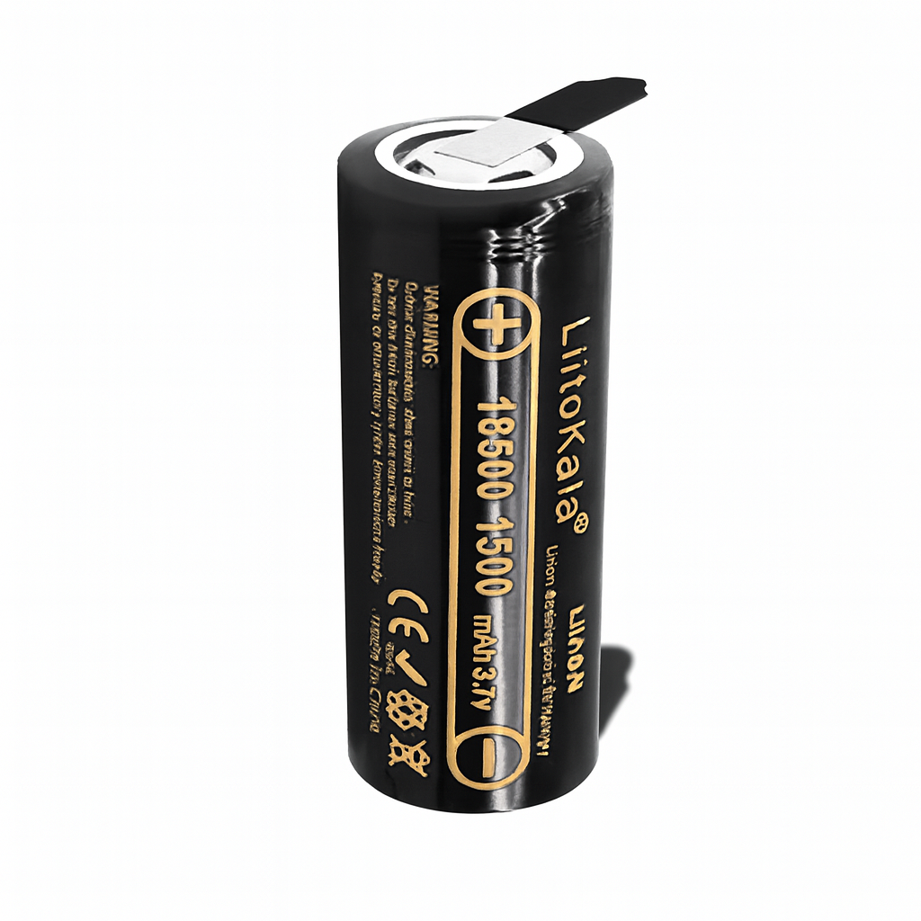 Аккумулятор с контактами для пайки LiitoKala Lii-18A-N 18500 1500 mAh Черный (28868886)