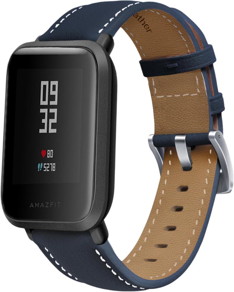 Ремінець шкіряний Folsa для Amazfit Bip Dark Blue (31523-5D)