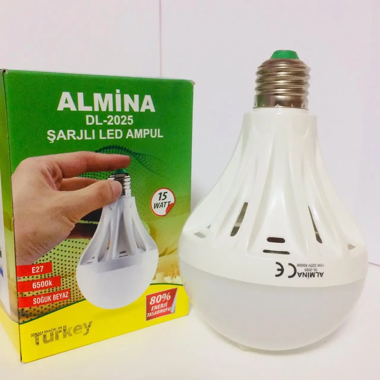 Лампочка аварийная аккумуляторная Almina DL-2025 LED 15 Вт (29869036) - фото 2