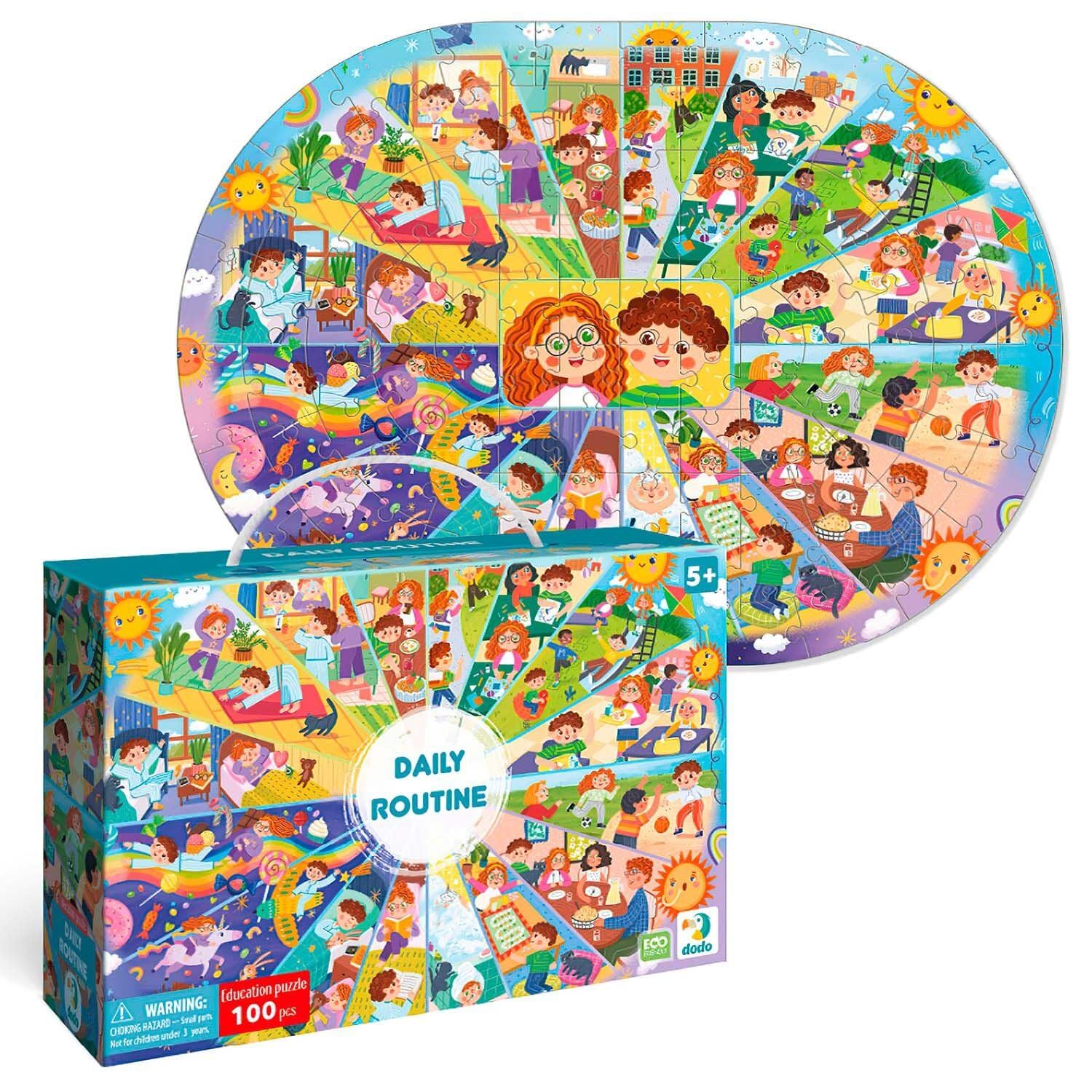Пазл DoDo Распорядок дня 100 элементов для детей от 5 лет 33х45 см (300619)