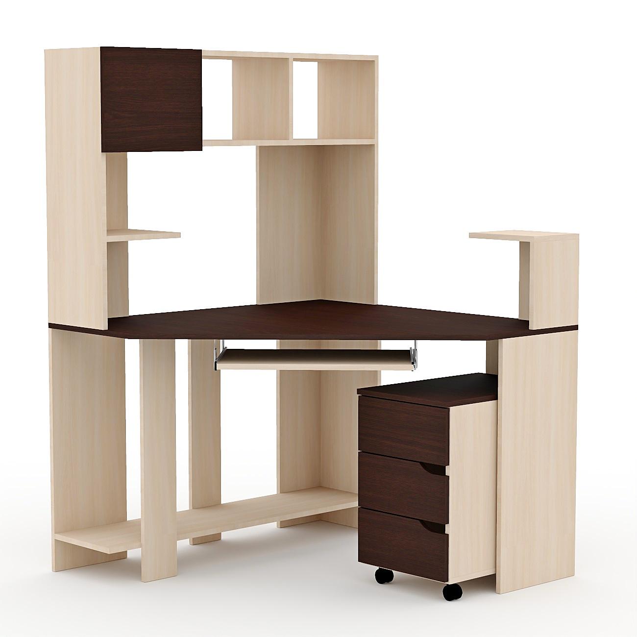 Компьютерный стол Good Haus Флеш 33 Молочный/Венге (1939388) - фото 1