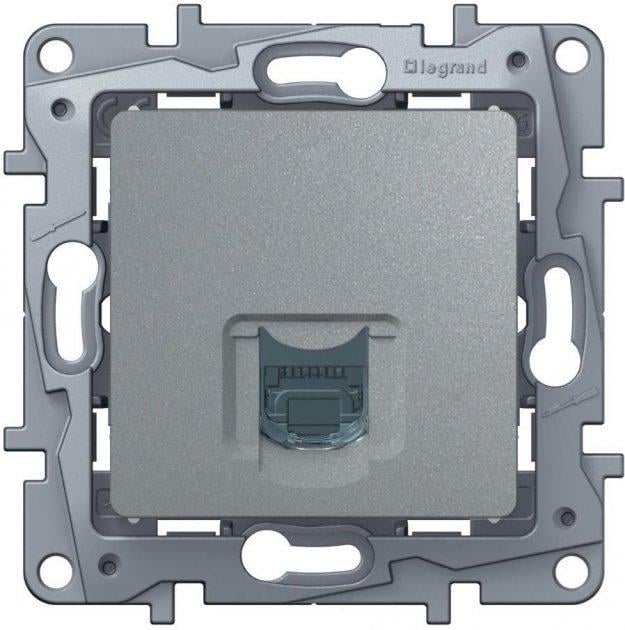 Розетка комп'ютерна Legrand 672441 Etika пластикова для врізного монтажу Алюмінієвий