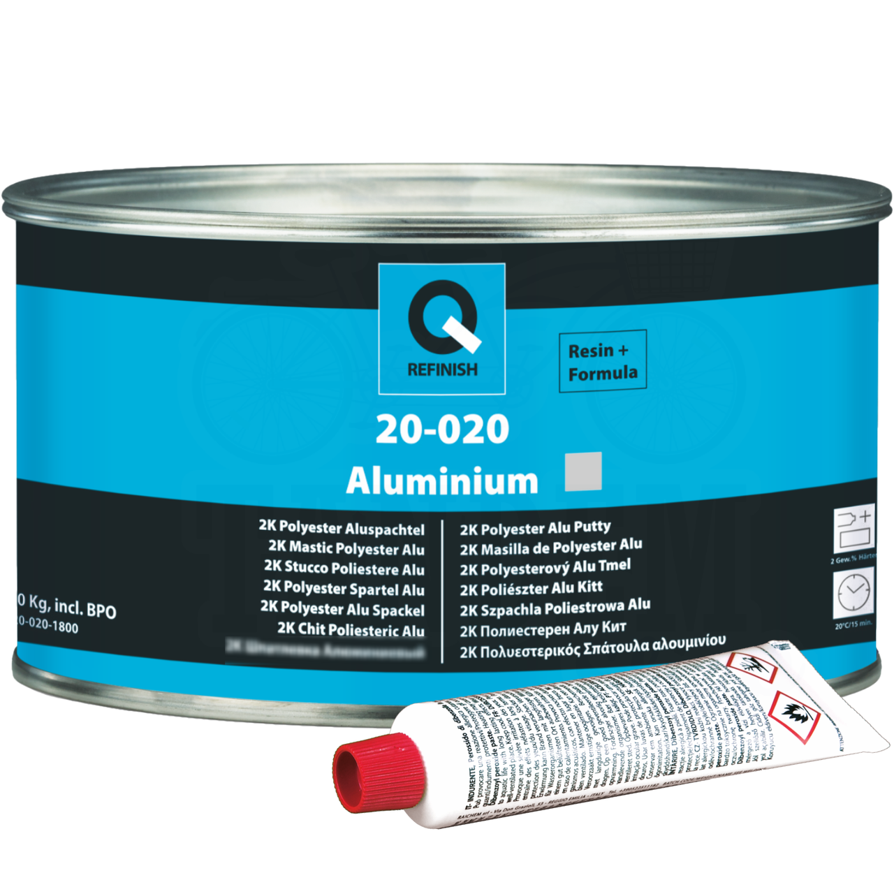 Шпатлевка с алюминием Q-REFINISH 20-020 Aluminium 1,8 кг