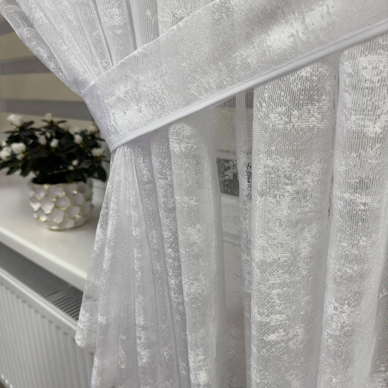 Шторки на кухню 400х170 см Белый (1001к) - фото 6 Шторки на кухню 400х170 см Белый (1001к) - фото 6