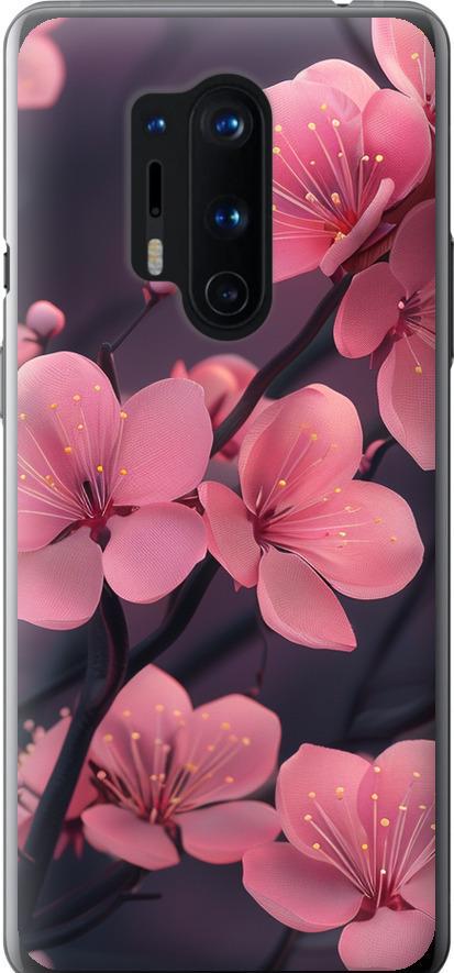 Чехол на OnePlus 8 Pro Пурпурная сакура (6075u-1896-42517)