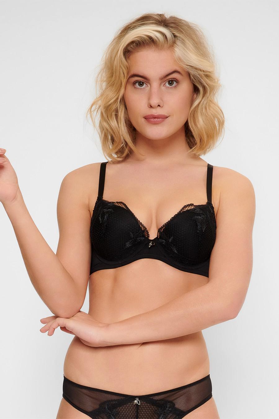 Бюстгальтер push-up gel LingaDore 85B Черный (75424)