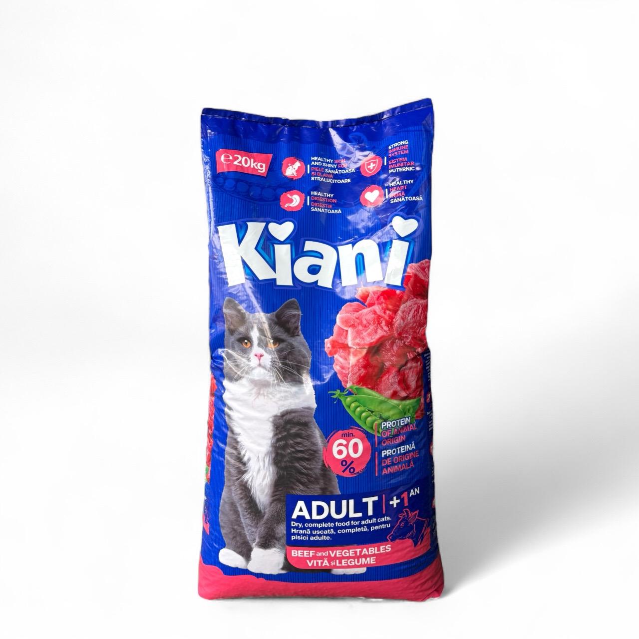 Корм сухой для взрослых кошек Kiani с говядиной 20 кг (3356) Корм сухой для взрослых кошек Kiani с говядиной 20 кг (3356)