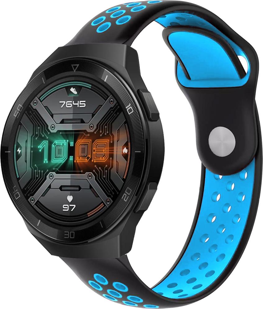 Ремінець Sport для Huawei Watch GT2e 46 мм 22 мм Black Sky Blue (23046-6A)