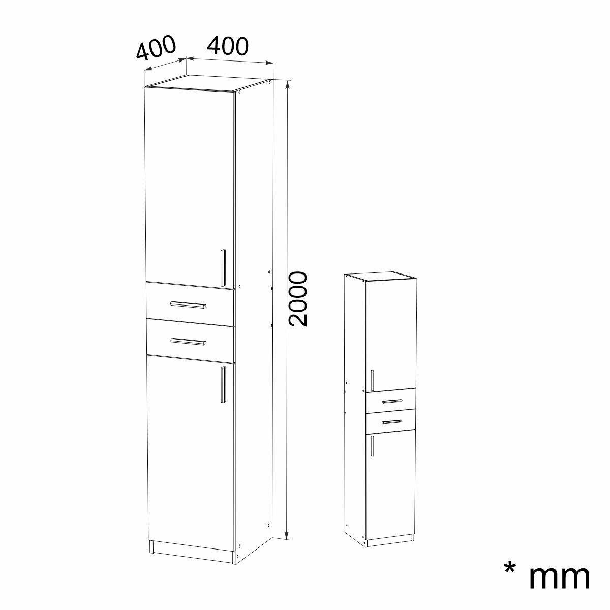 Шафа пенал-3 Компаніт NEW 40х40х200 см Німфея альба - фото 2 Шафа пенал-3 Компаніт NEW 40х40х200 см Німфея альба - фото 2