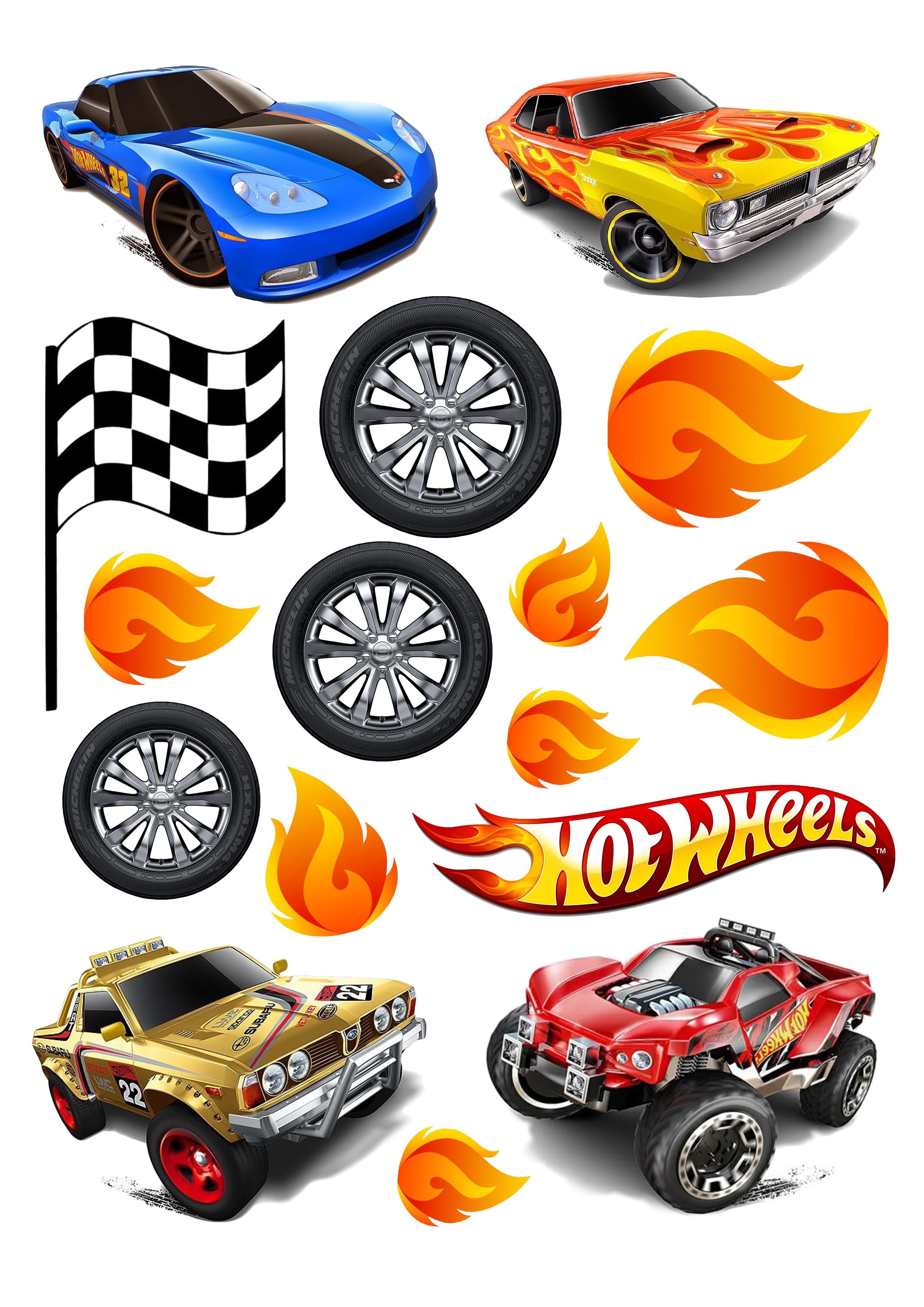 Папір вафельний для торта Hot Wheels їстівний декор А4 (2802264201)