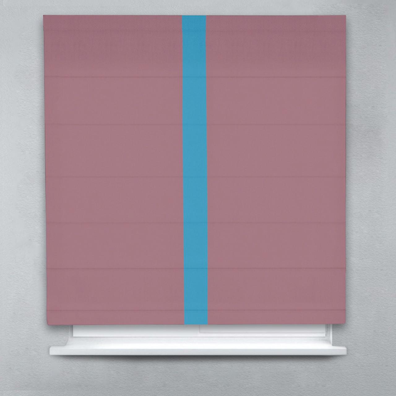 Римская штора Блэкаут Перфект с кантом по центру 170х170 см Пудровый/Морской