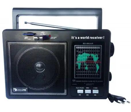 Радиоприемник аккумуляторный портативный Golon 6W-99 FM радио с USB выходом Черный (038c95c5) Радиоприемник аккумуляторный портативный Golon 6W-99 FM радио с USB выходом Черный (038c95c5)