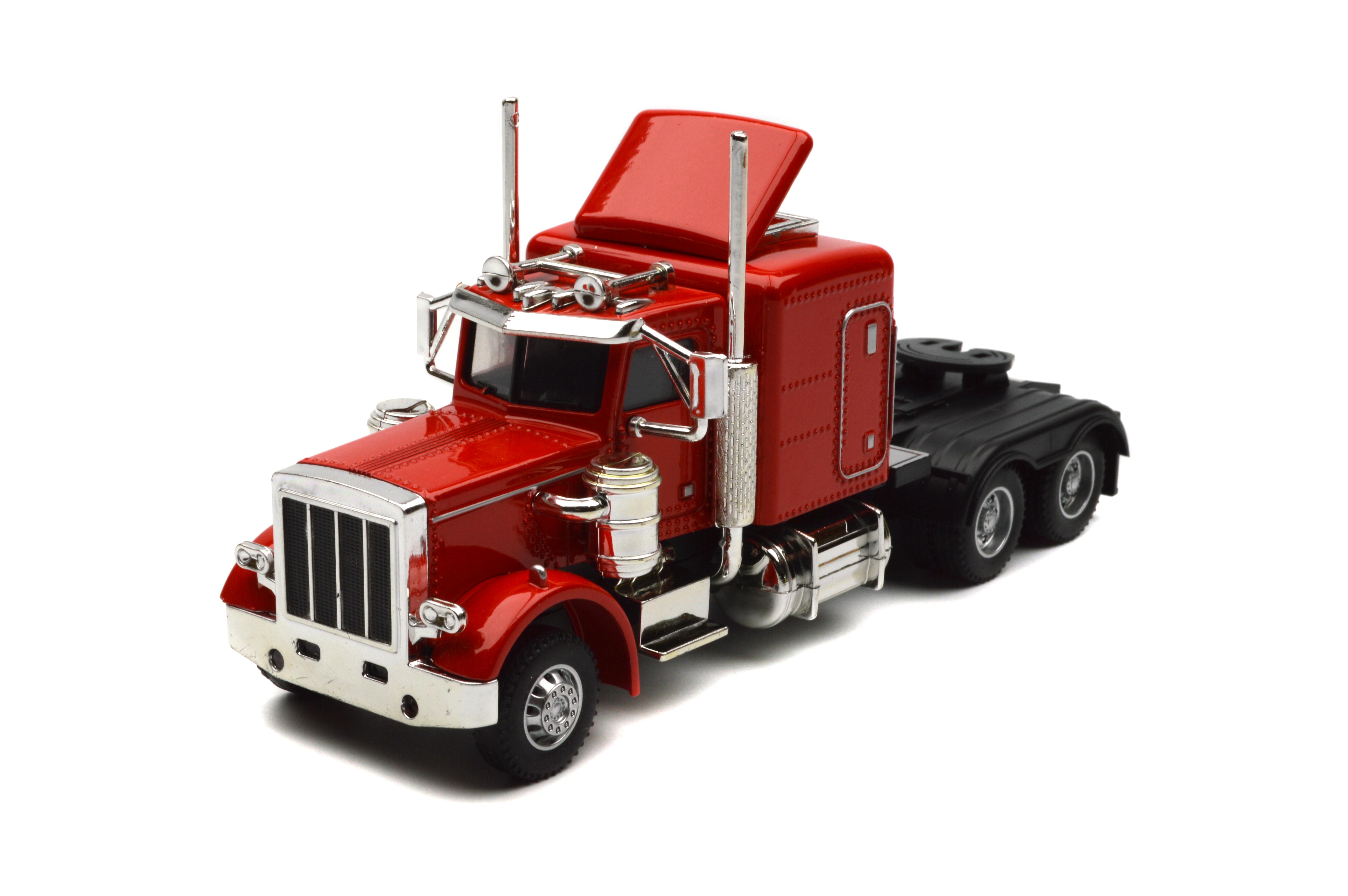 Масштабна модель тягача Kenworth W900 металевий світло/звук/інерція (JG2621R)