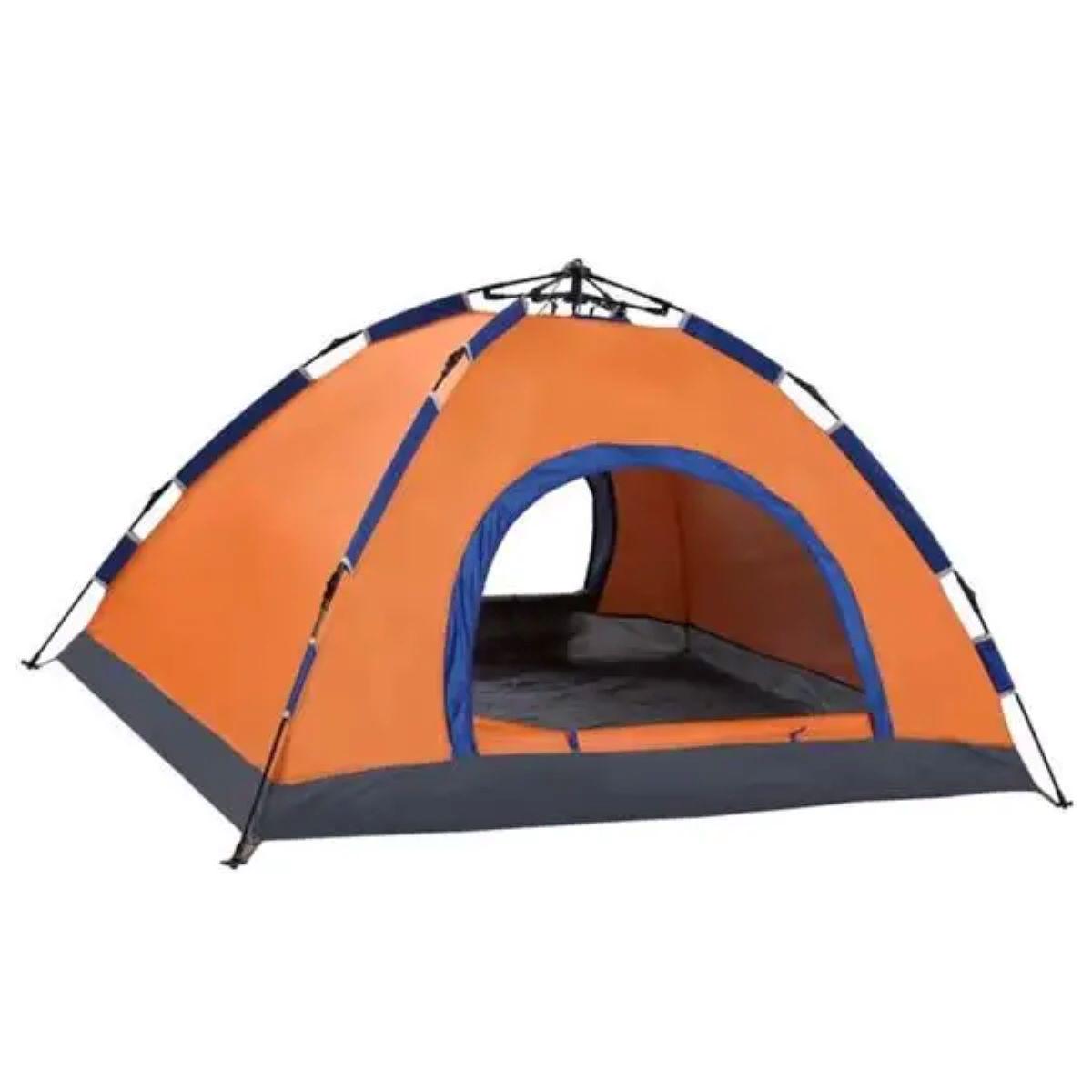 Палатка автоматическая на 2 человек 200x150x110 см Оранжевый (4688) - фото 3