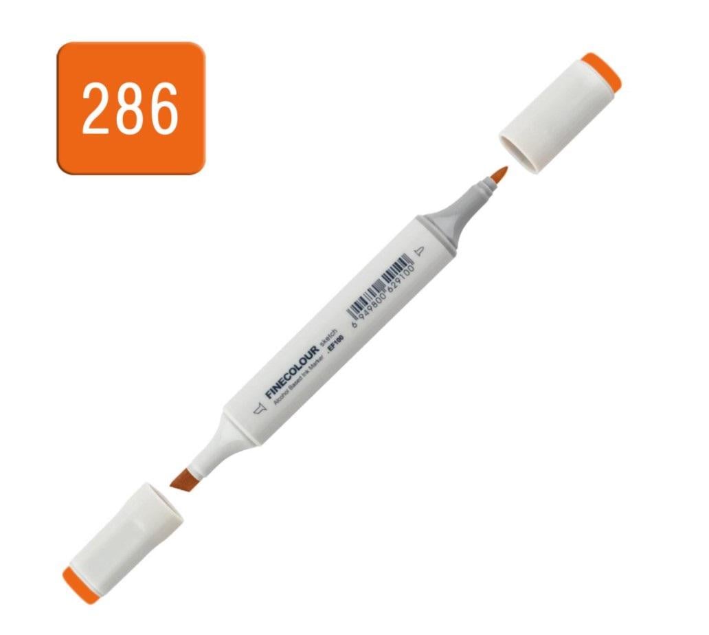 Маркер спиртовий Finecolour Sketchmarker 286 FYR286 Флуоресцентний помаранчевий (EF100-286) - фото 2 Маркер спиртовий Finecolour Sketchmarker 286 FYR286 Флуоресцентний помаранчевий (EF100-286) - фото 2