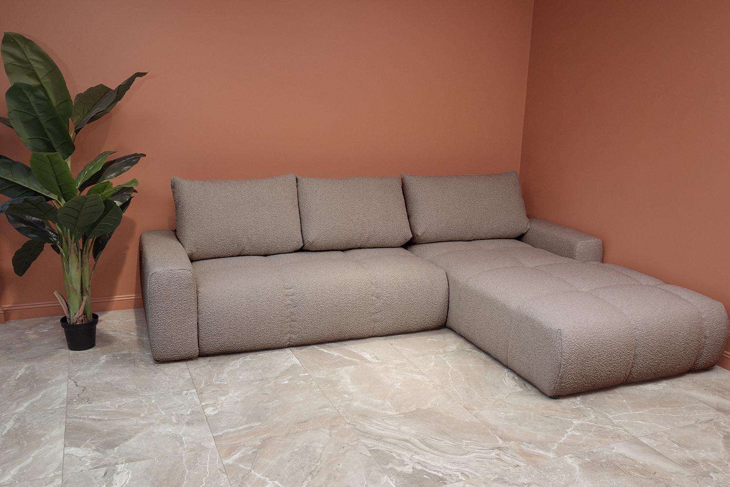 Диван кутовий 4-місний Volturno розкладний з правим шезлонгом Taupe boucle (13451) - фото 10 Диван кутовий 4-місний Volturno розкладний з правим шезлонгом Taupe boucle (13451) - фото 10