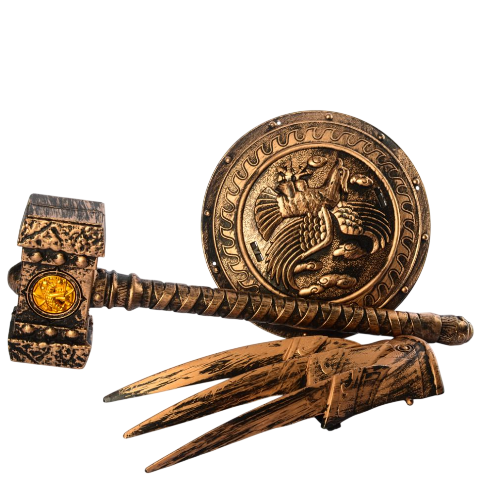 Дитячий ігровий набір лицаря A-Toys обладунки на руку/молот Коричневий (IG-173-N-705) Дитячий ігровий набір лицаря A-Toys обладунки на руку/молот Коричневий (IG-173-N-705)