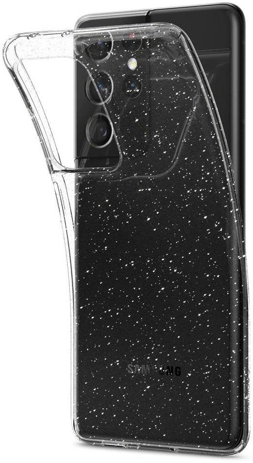 Чохол прозорий протиударний із блискітками Spigen Liquid Crystal Glitter ACS02348 для Samsung Galaxy S21 Ultra (6.9")