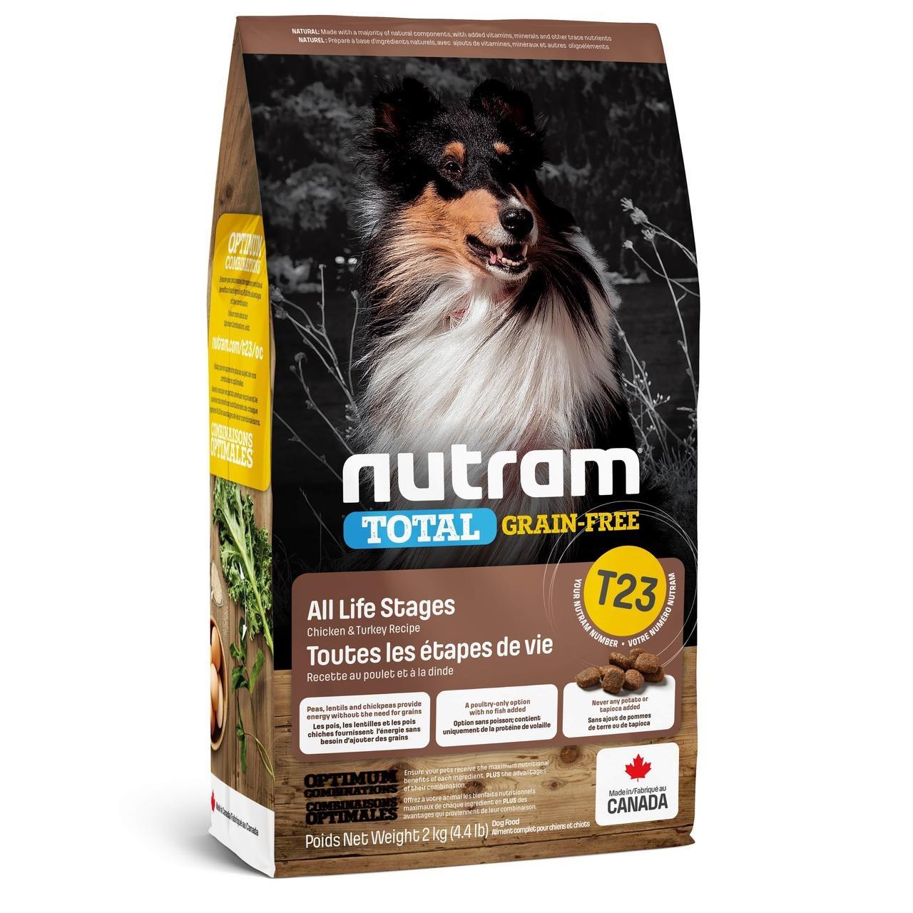 Корм сухий для собак Nutram T23 Grain Free Chicken&Turkey Dog з куркою та індичкою 2 кг (067714102499)