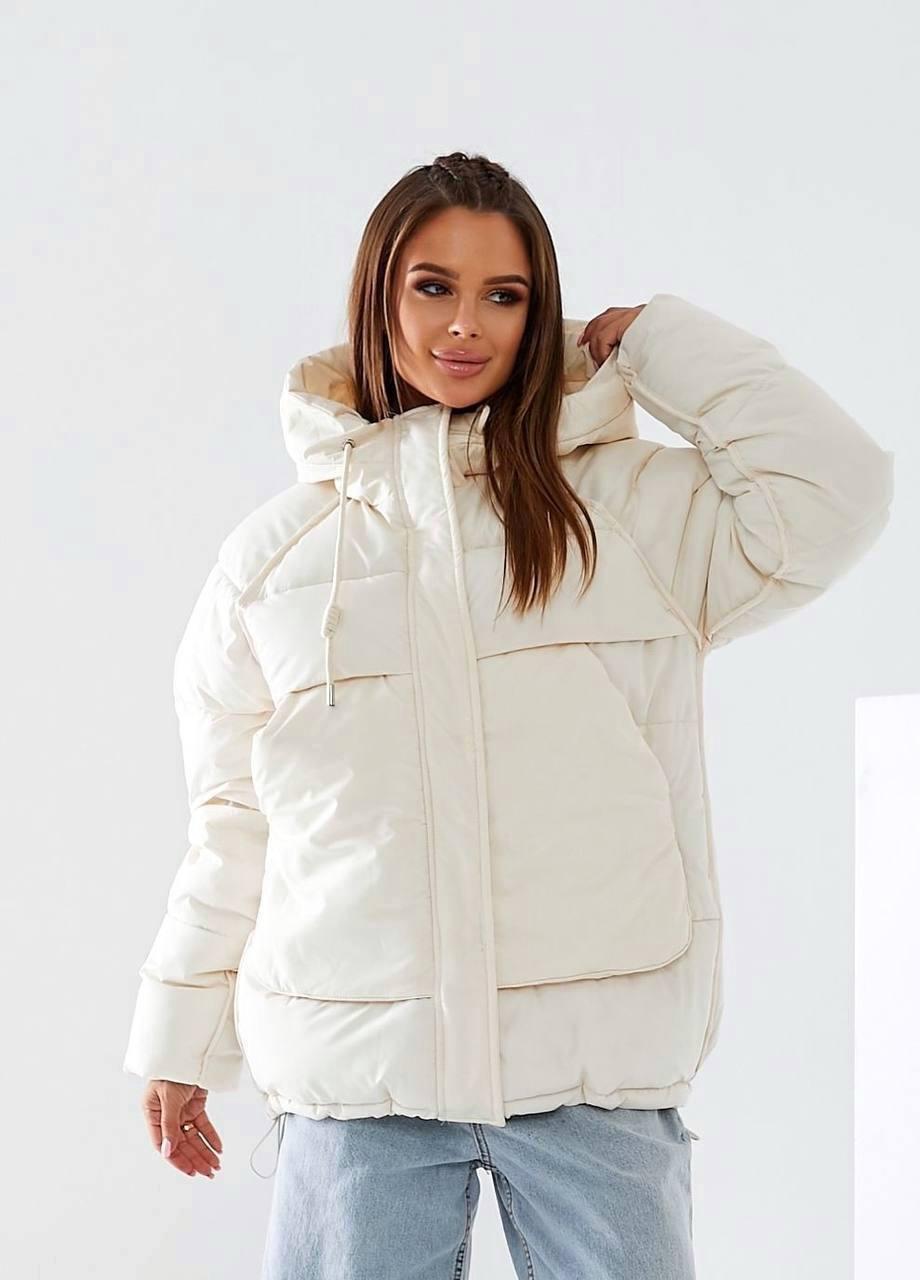 Куртка женская еврозима до -15°С XL Молочный (OV-9206ML-XL) - фото 2 Куртка женская еврозима до -15°С XL Молочный (OV-9206ML-XL) - фото 2