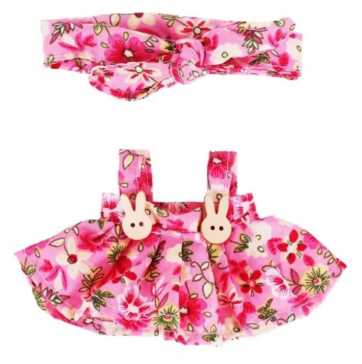 Одяг для Лабубу спідничка та пов’язка на голову Рожевий