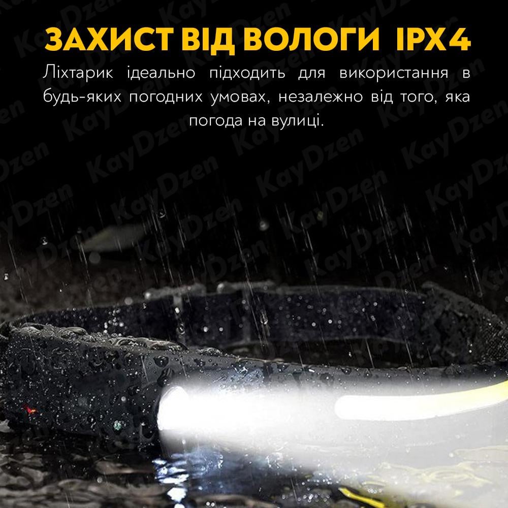 Ліхтар налобний з акумулятором Andowl 6в1 у для риболовлі та велосипеда Q-TL22X1 Чорний (3fafd783) - фото 7