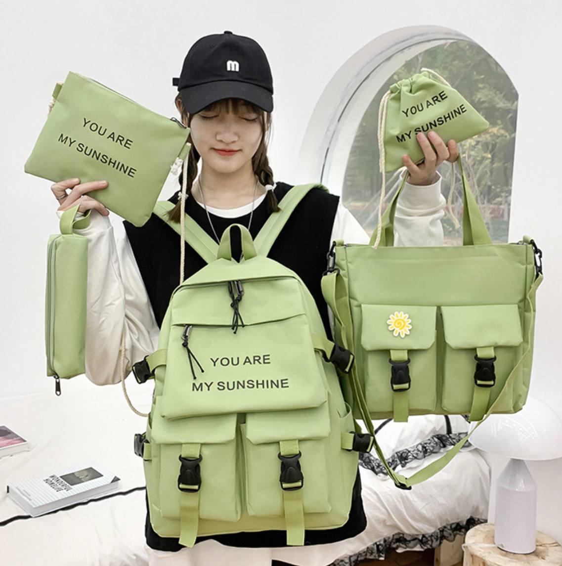 Шкільний рюкзак для дівчинки YOU ARE MY SUNSHINE 5в1 5-11 клас Салатовий (27667959) - фото 2 Шкільний рюкзак для дівчинки YOU ARE MY SUNSHINE 5в1 5-11 клас Салатовий (27667959) - фото 2