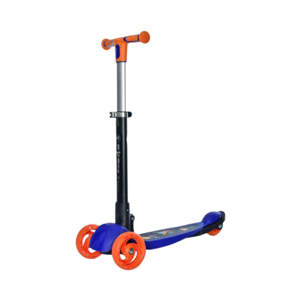 Самокат JR 3-060-35-BL складной трехколесный PU колеса Синий (25086283)