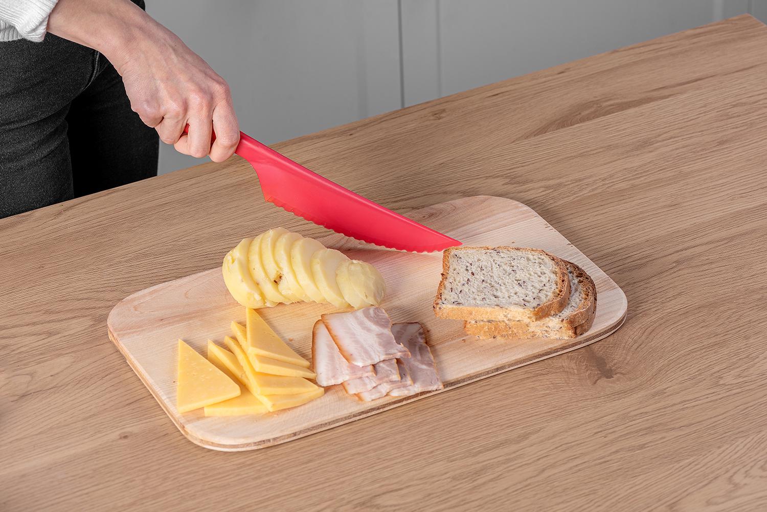 Кухонний ніж пластиковий Kitchette для силіконового килимка 30,5 см Рожевий (1806200137) - фото 5 Кухонний ніж пластиковий Kitchette для силіконового килимка 30,5 см Рожевий (1806200137) - фото 5