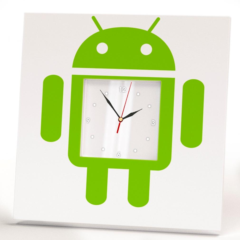 Часы Логотип Android 260x260 мм (C03374) - фото 1 Часы Логотип Android 260x260 мм (C03374) - фото 1