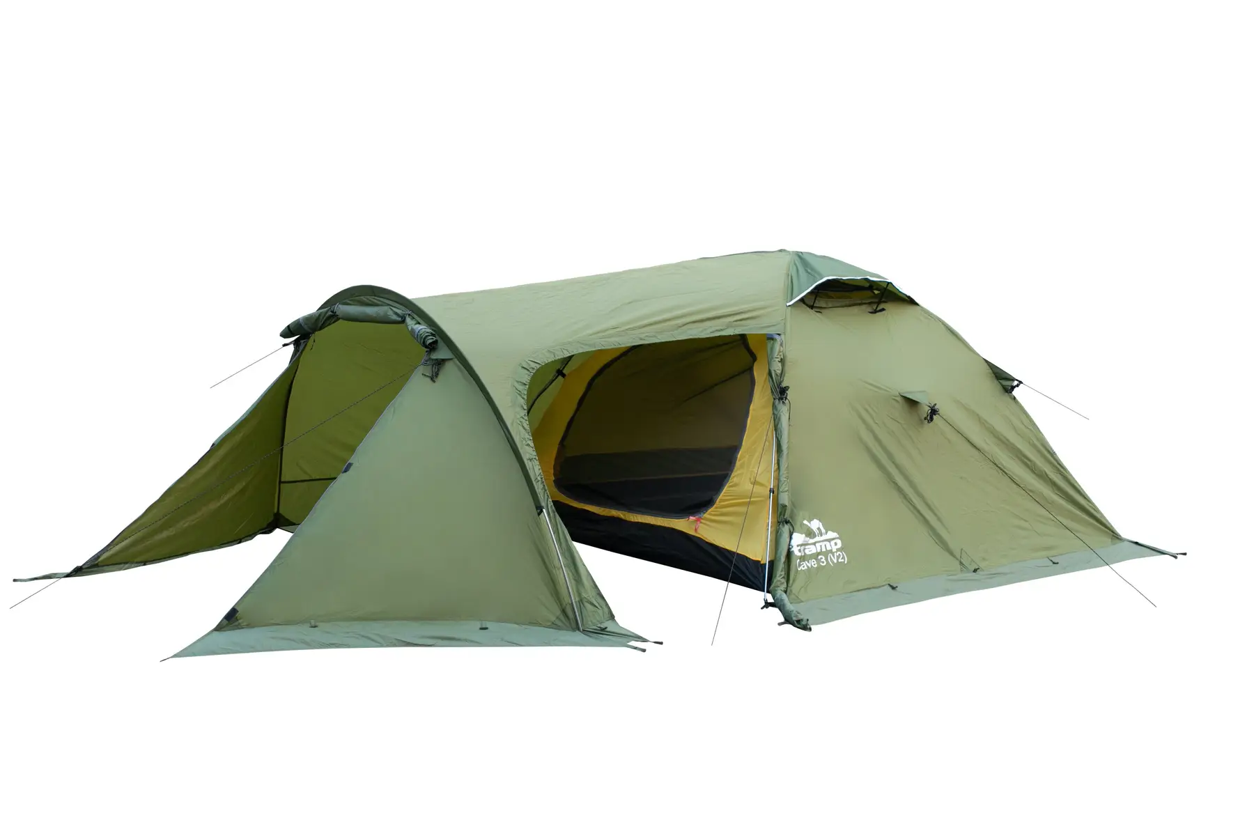 Палатка трехместная с двумя входами Tramp Cave 3 V2 TRT-021 Green (548661)