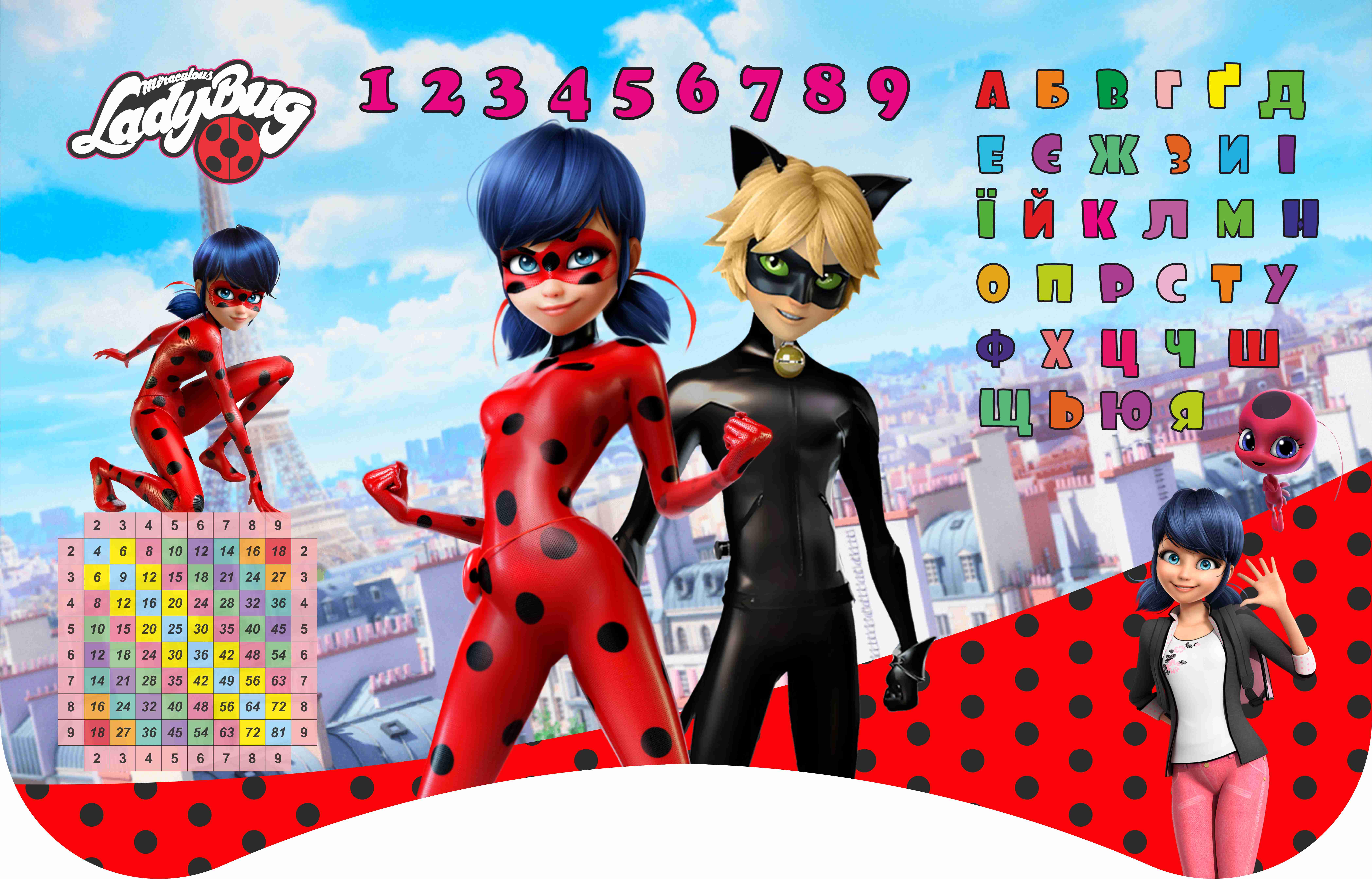 Комплект парта і стілець-трансформери Леді Баг від 3 років Червоний (015) - фото 2 Комплект парта і стілець-трансформери Леді Баг від 3 років Червоний (015) - фото 2