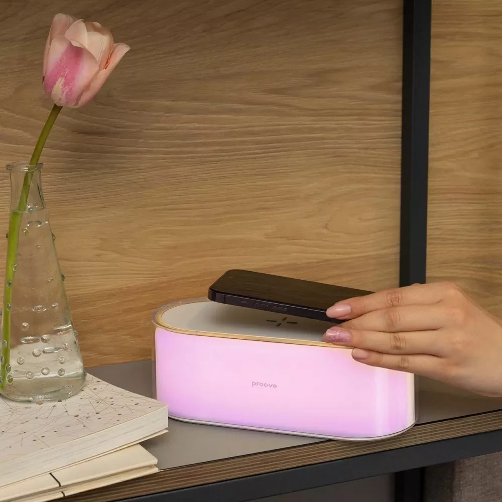 Нічник з бездротовою зарядкою Proove Multicolor Glow 1200 mAh 15W для Android/Samsung/Apple/iPhone - фото 8 Нічник з бездротовою зарядкою Proove Multicolor Glow 1200 mAh 15W для Android/Samsung/Apple/iPhone - фото 8