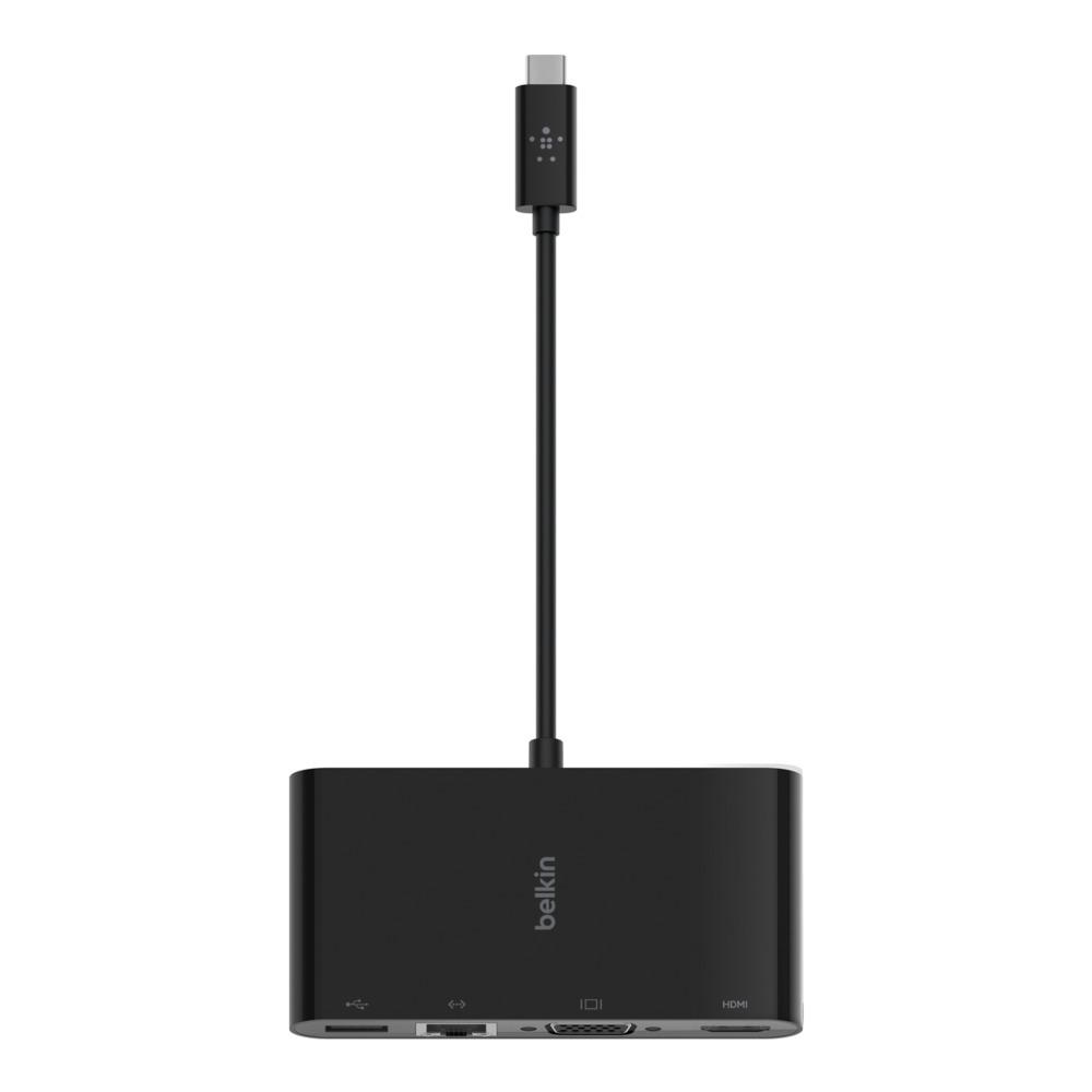 Адаптер мультимедійний Belkin USB-C - Ethernet/HDMI/VGA/USB-A 0,15 м Чорний (AVC005BTBK) - фото 3 Адаптер мультимедійний Belkin USB-C - Ethernet/HDMI/VGA/USB-A 0,15 м Чорний (AVC005BTBK) - фото 3