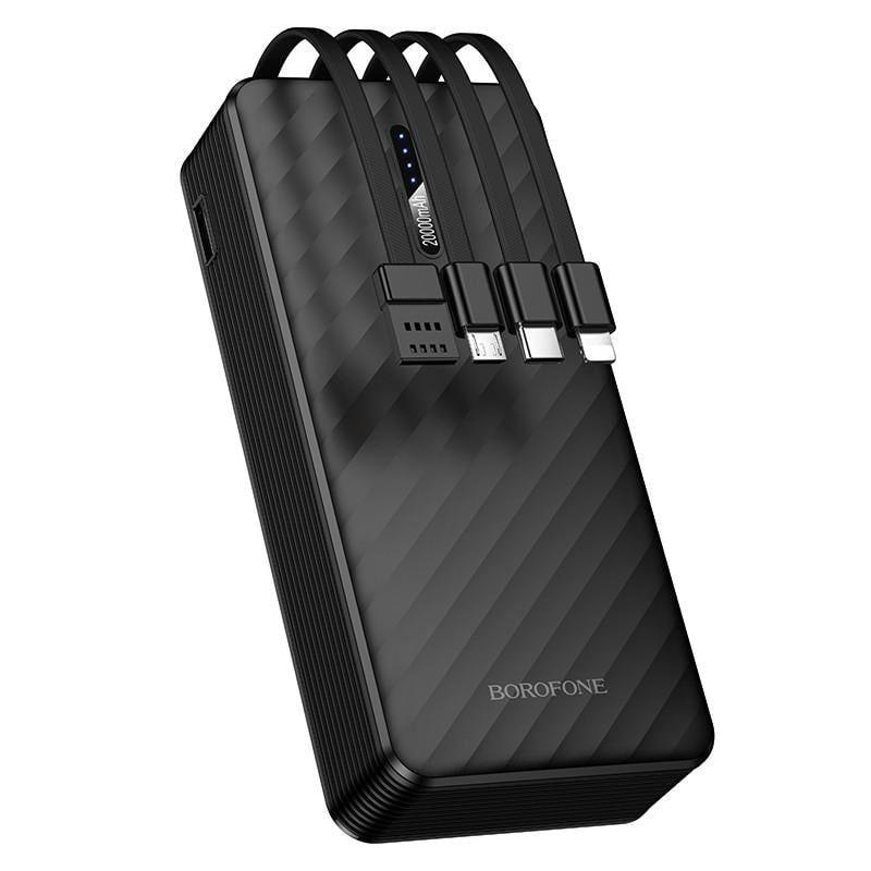 Повербанк Borofone BJ84A Smooth with four cables 20000mAh Черный (2957308111) Повербанк Borofone BJ84A Smooth with four cables 20000mAh Черный (2957308111)