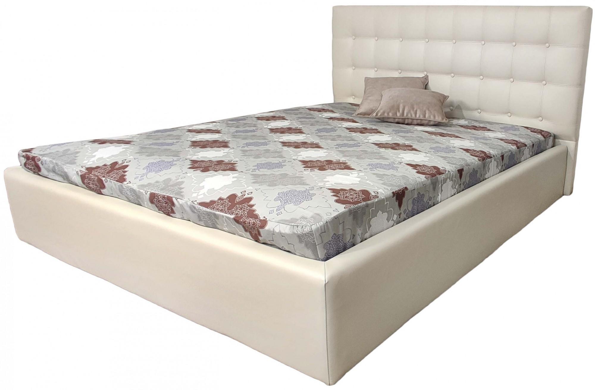 ᐉ Кровать Britania Comfort экокожа с подъемным механизмом и нишей для ...