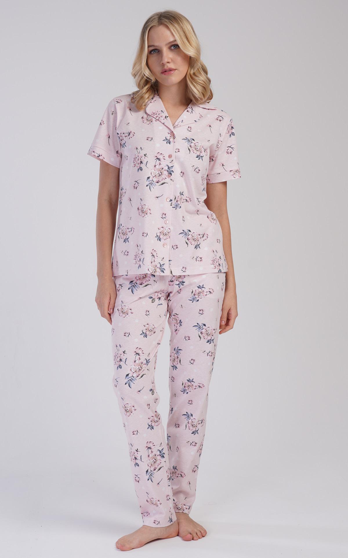 Піжама жіноча сорочка та штани M Vienetta Рожевий (312106)