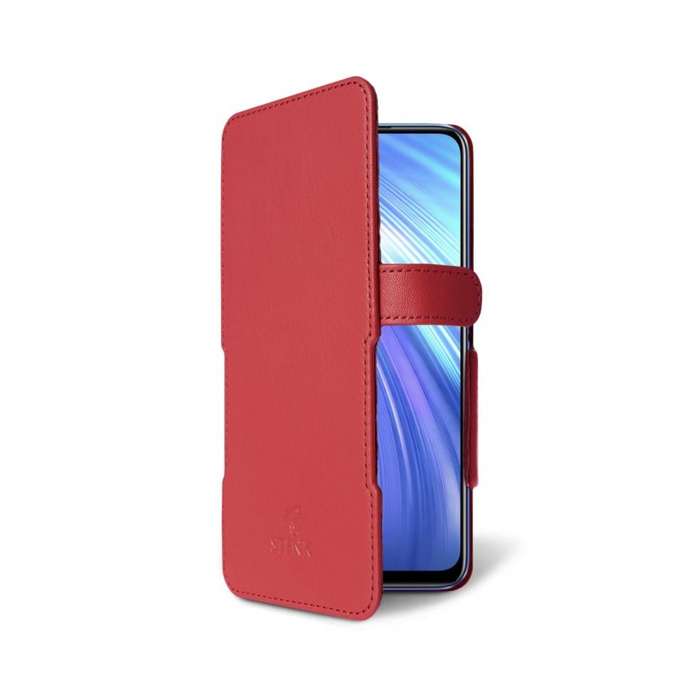 Чехол книжка Stenk Prime для Realme 6 Красный (65375)