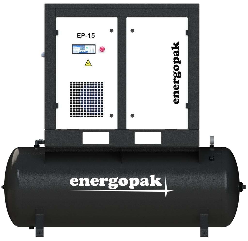 Компресор гвинтовий Energopak EP 15-T270 з ресивером 270 л 2,5 м3/хв 7,5 бар 15 кВт - фото 2