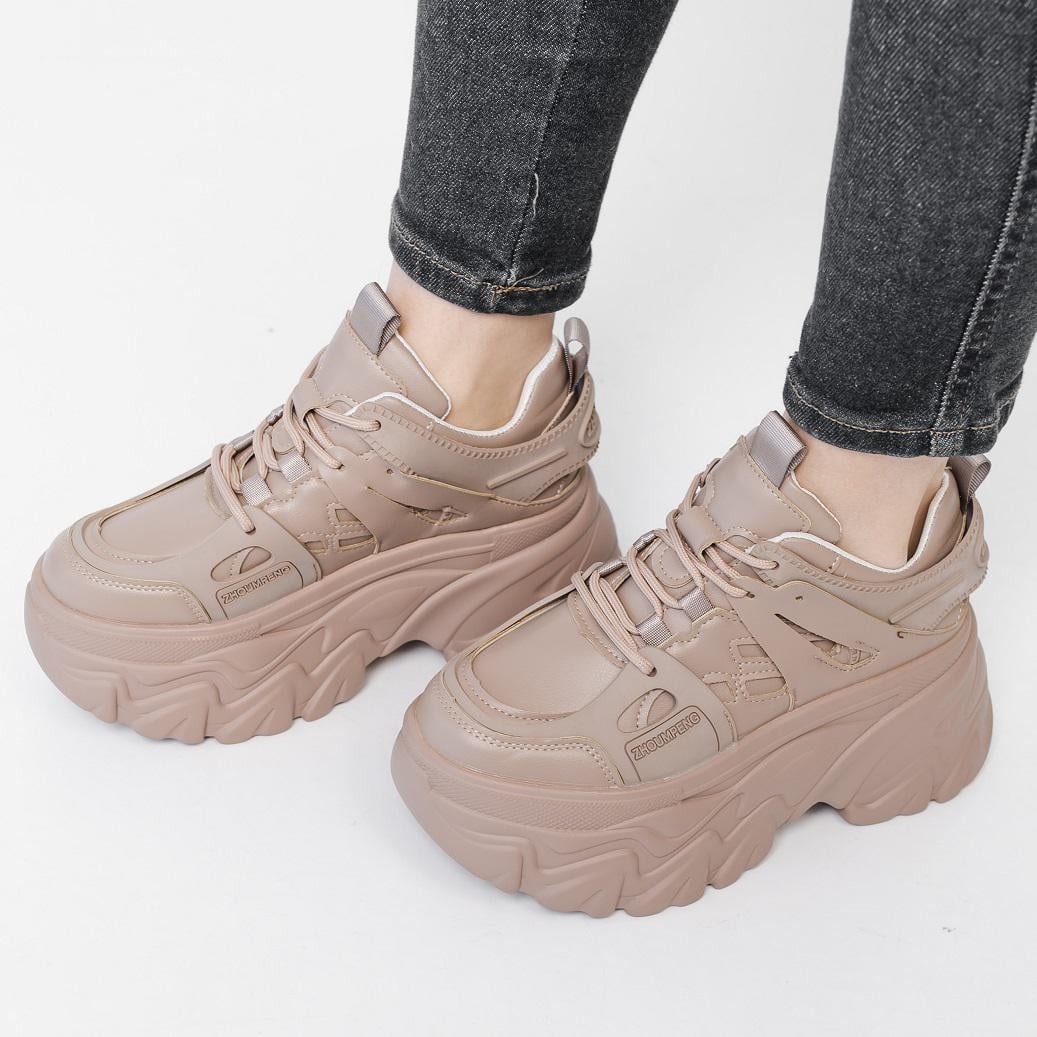 Кросівки жіночі Fashion Batty 3909 р. 38 23,5 см Бежевий (10424723)