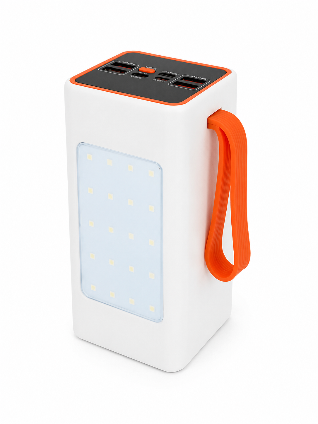 Повербанк 100000 мА·год 22,5 Вт з 4 USB LED-ліхтарем Білий (49676358) Повербанк 100000 мА·год 22,5 Вт з 4 USB LED-ліхтарем Білий (49676358)