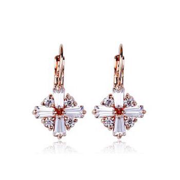 Сережки з кристалами Сваровські Italina 5321576 Білий