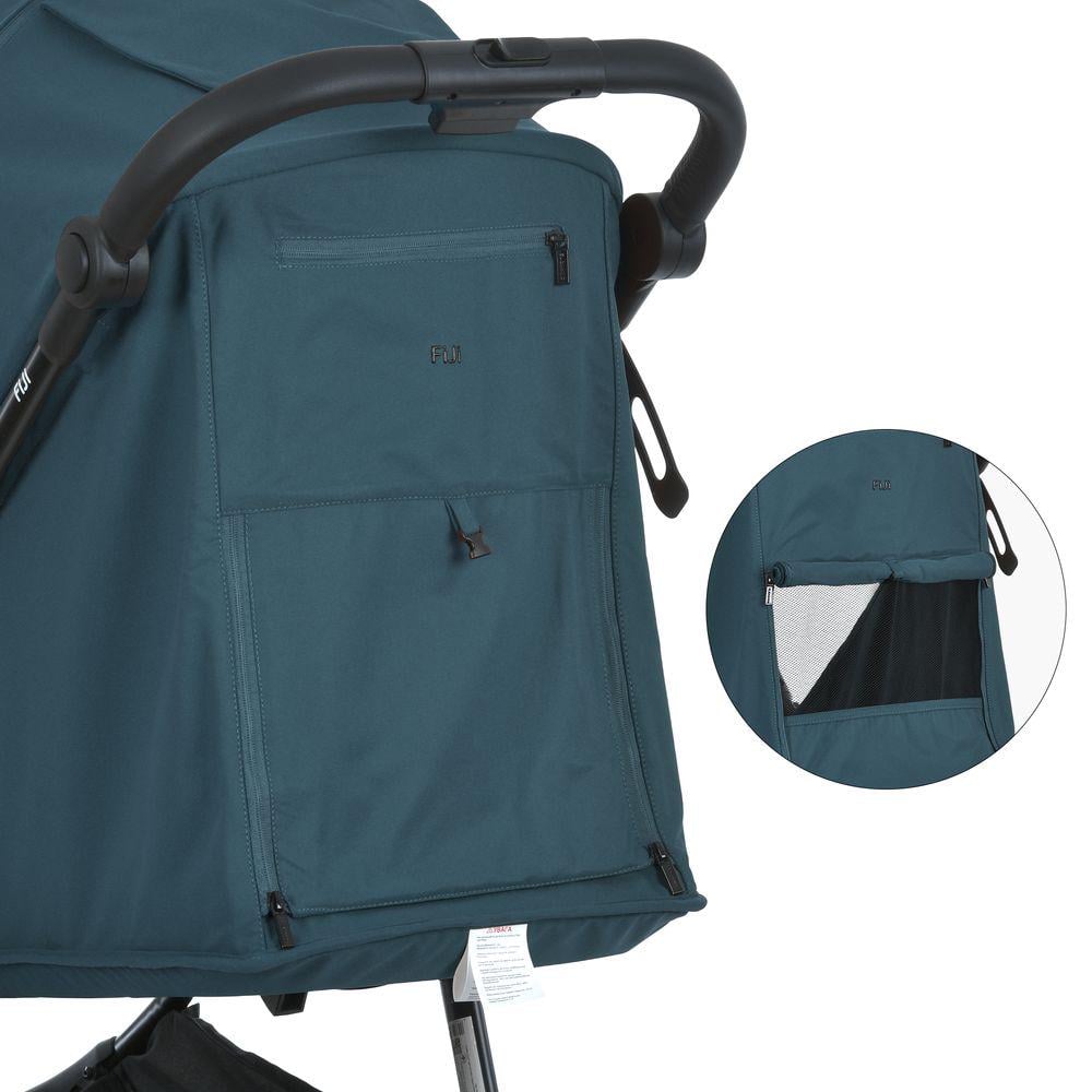 Коляска детская El Camino FIJI Lagoon Blue прогулочная с москитной сеткой и чехлом на ножки Зеленый (ME 1113-2) - фото 6