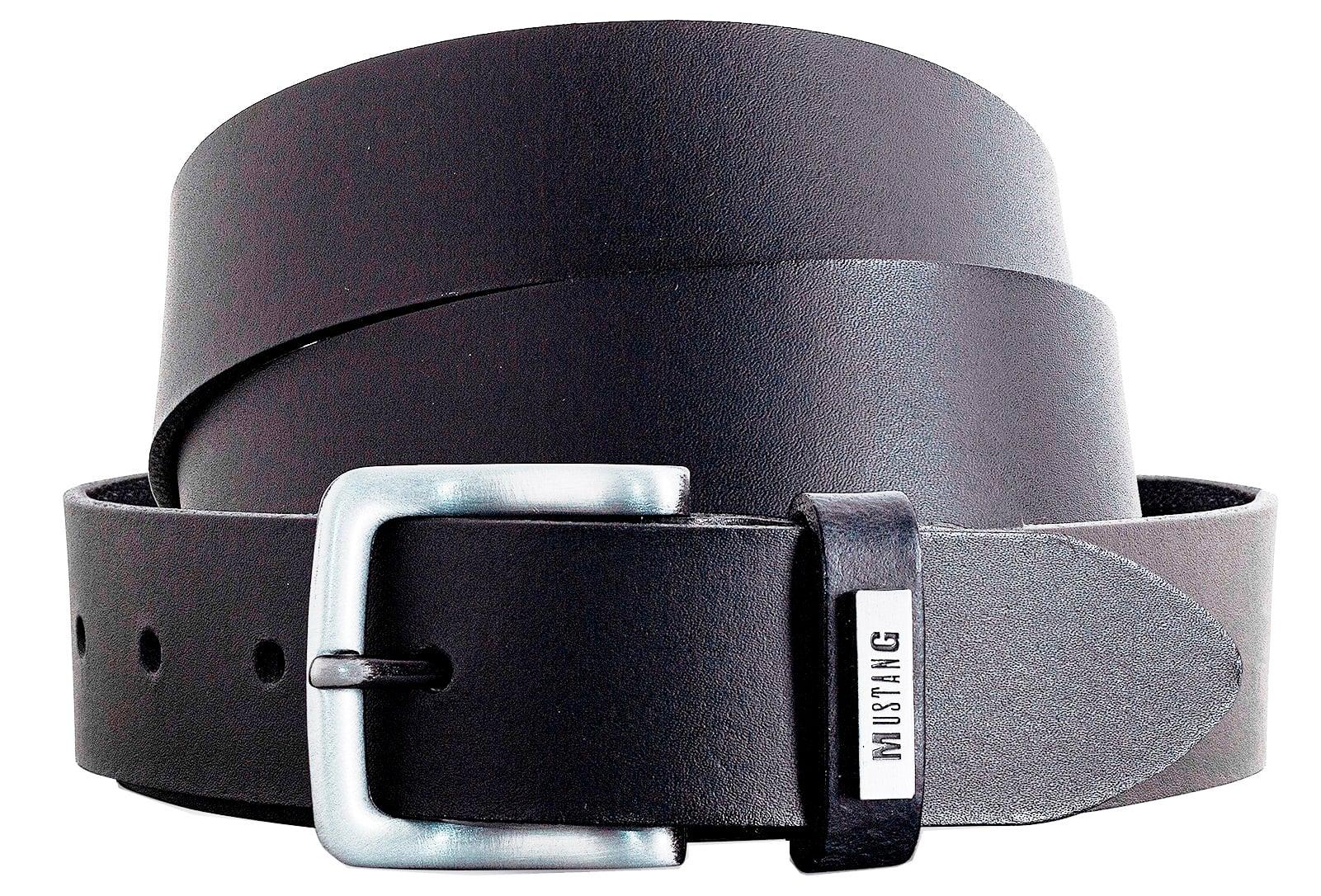 Ремень мужской Mustang кожаный Черный (MG2050L01 black)
