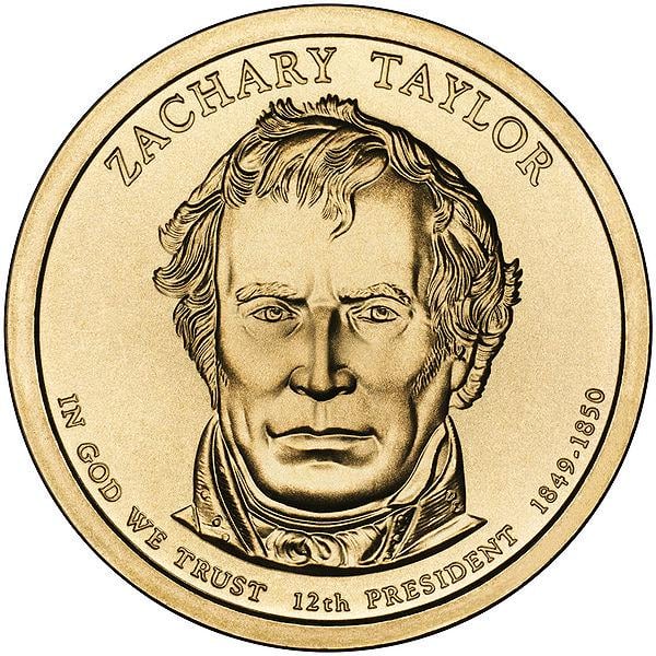 Коллекционная монета США 1 доллар 2009 P 12-й Президент Захари Тейлор UNC (KM#453)