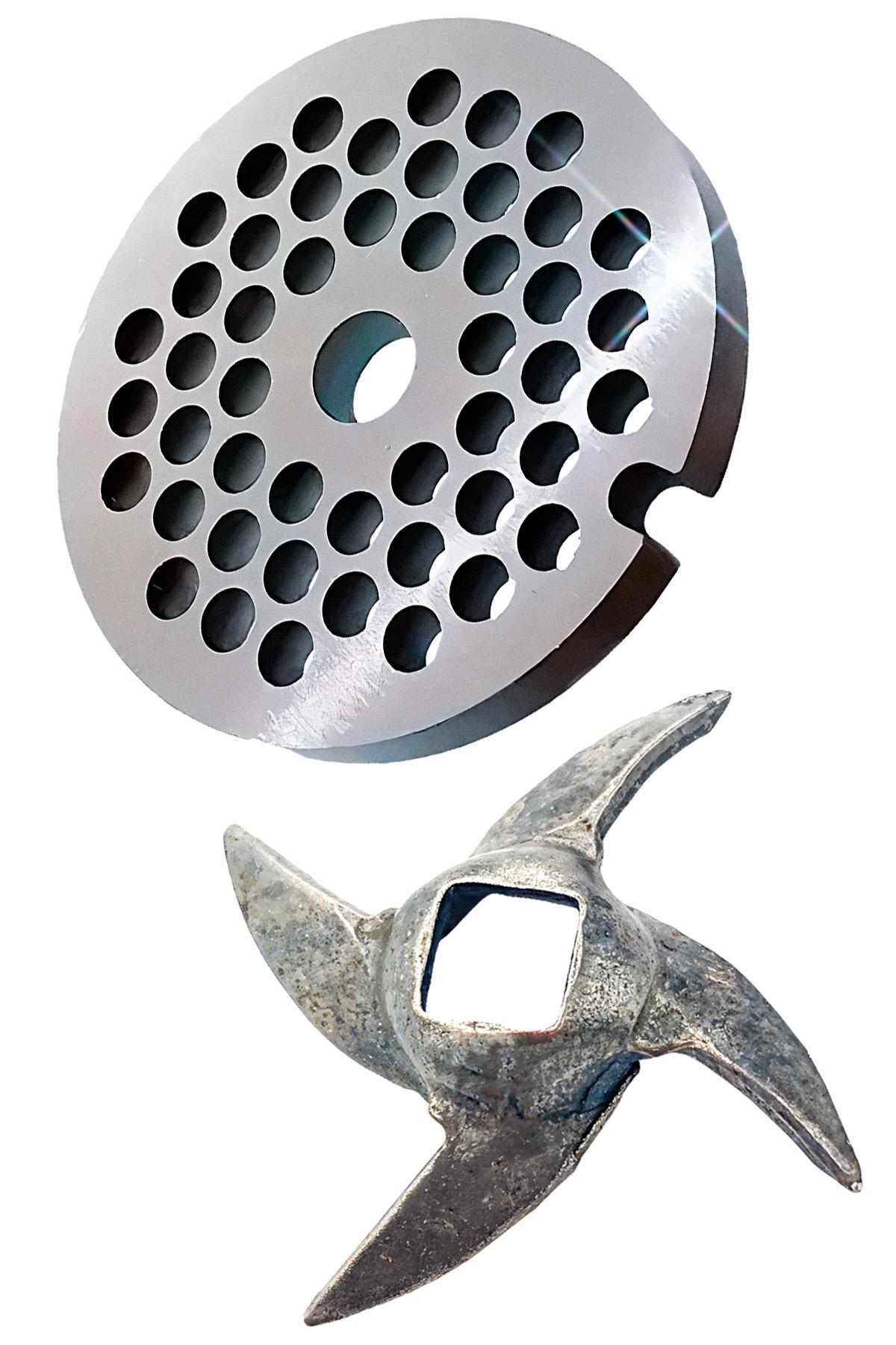 Комплект для мясорубки BRS нож односторонний Диво/сетка средняя 55 мм (549316191)