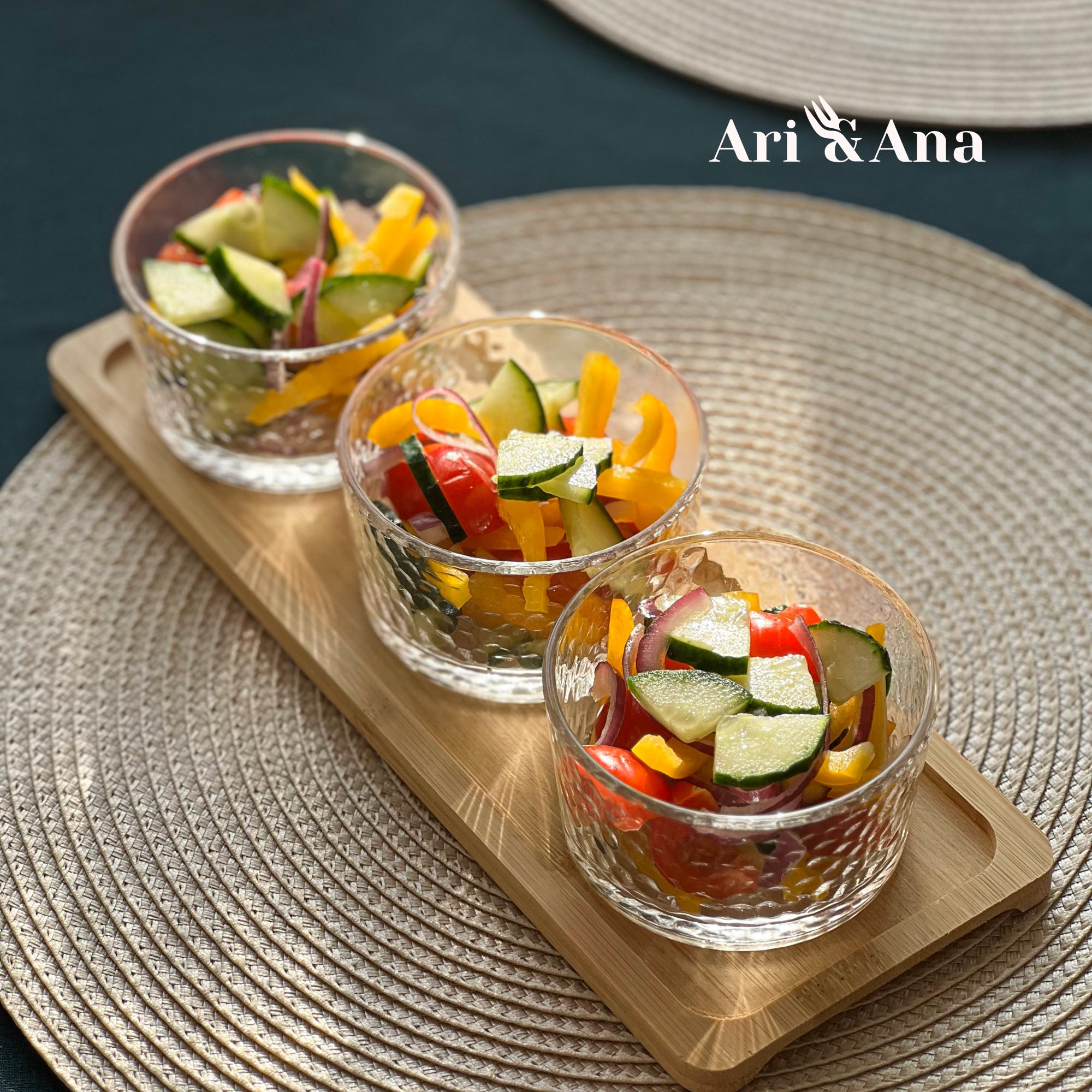 Набор салатников Ari&Ana на бамбуковой подставке 3 шт. по 200 мл Прозрачный (25173769) - фото 10 Набор салатников Ari&Ana на бамбуковой подставке 3 шт. по 200 мл Прозрачный (25173769) - фото 10