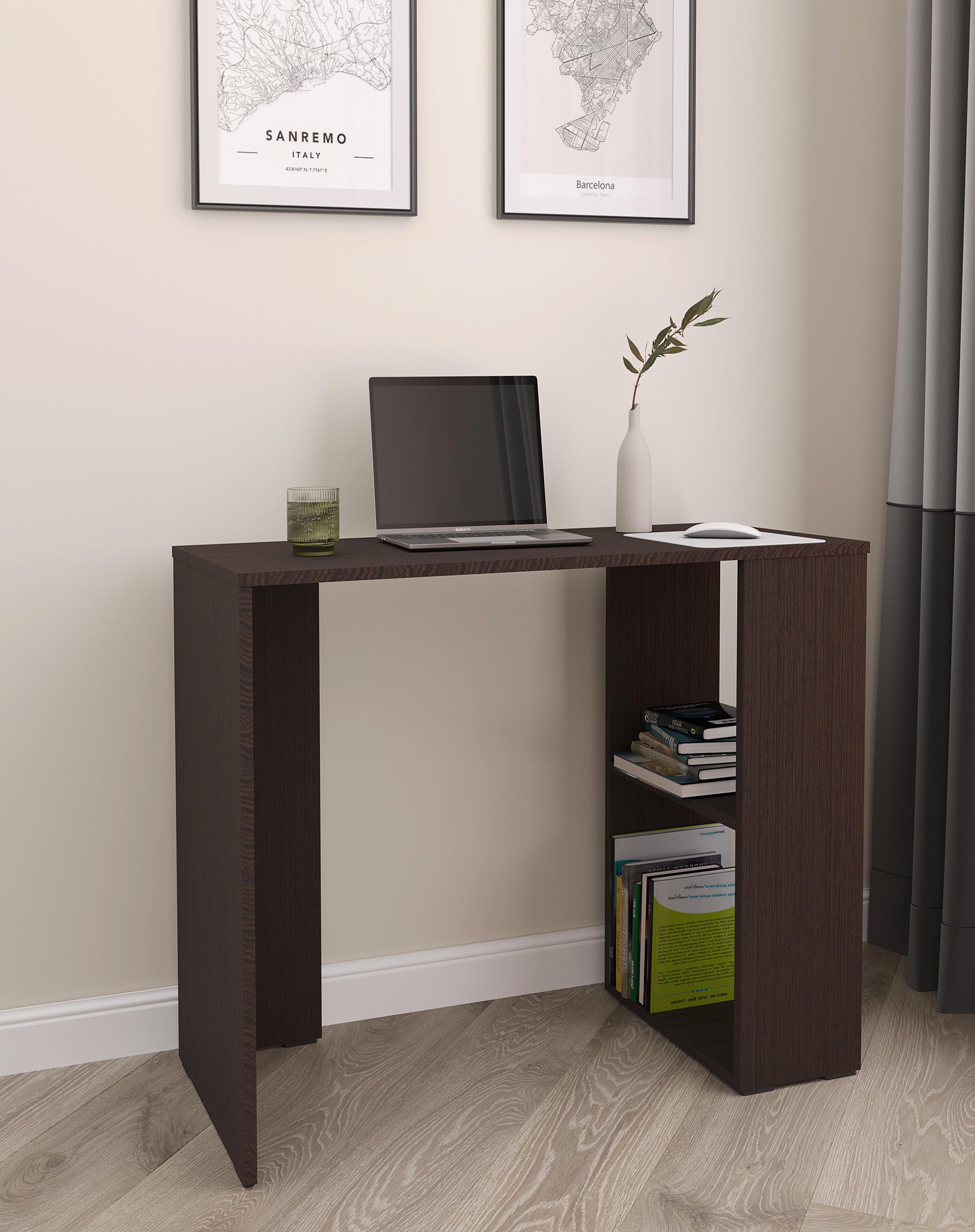 Стіл письмовий з полицями 90х75х40 см Венге магія