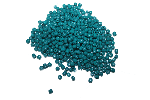 Бисер 450 г крупный 6/0 21 Темно-зеленый