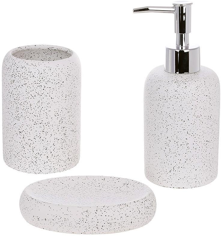 Набор аксессуаров Bright для ванной керамика 3 пр. White Granite Набор аксессуаров Bright для ванной керамика 3 пр. White Granite